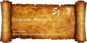 Szarvas Marcell névjegykártya
